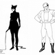 Early designs for Catwoman and Ra’s Al Ghul